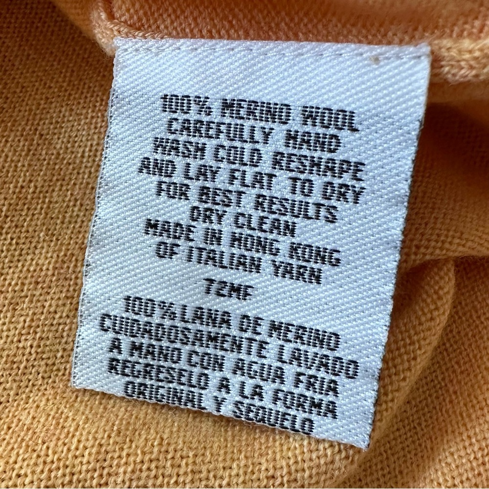 Eileen Fisher 100% Merino Wool Gold Sleeveless Top Large - Picture 5 of 5